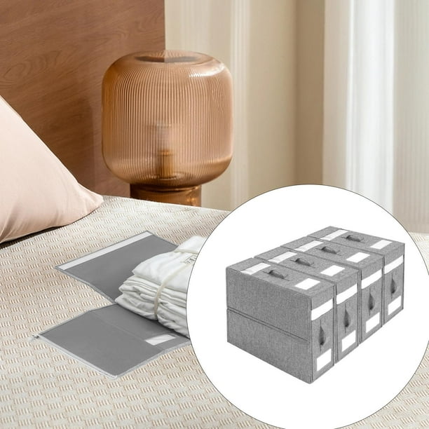 Organizador de sábanas BLESIY con cremallera para sábanas tamaño queen Gris 4 piezas