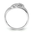 thumbnail image 2 of White Sterling Silver Ring Band Themed Diamond Rhodium Diam. Two Heart, 2 of 3