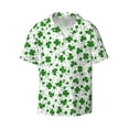 thumbnail image 5 of Picia St Patrick's Day4 Men's Linen Shirts Short Sleeve Cuban Beach Shirts Casual Shirts Button Down Shirt for Men Beach Summer Wedding Shirt-XX-Large, 5 of 7