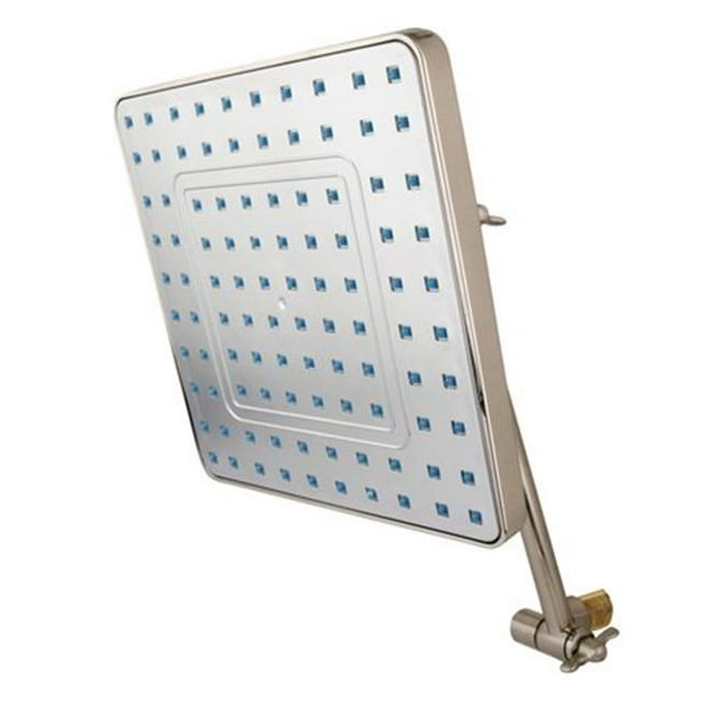 Full Spray Square Rain Shower And 10 Inch Adjustable Shower Arm - Satin Nickel Finish