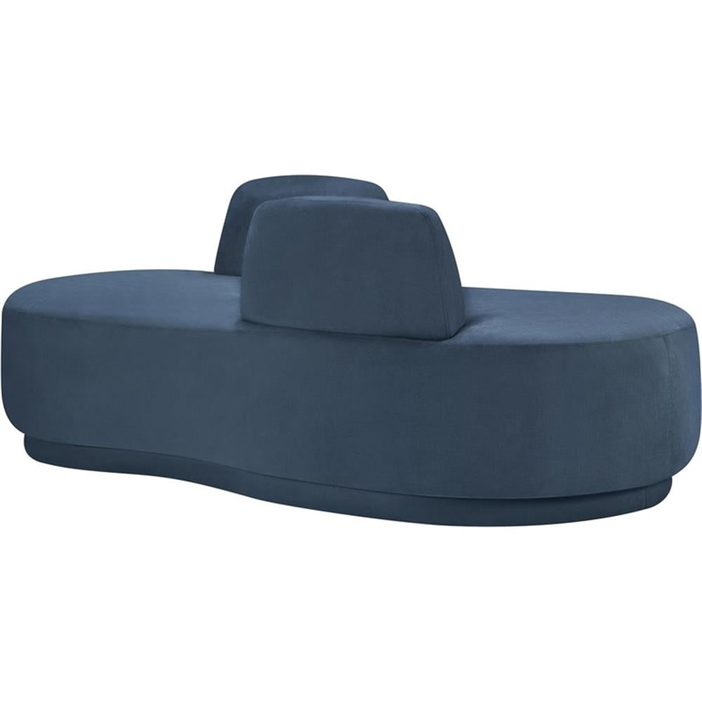 Meridian Furniture Argyle Light Blue Chenille Fabric Chaise/Loveseat