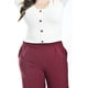 thumbnail image 5 of Pantalon de pierna ancha Roman Fashion /Tallas Extras, 9202 (Vino) vino 36, 5 of 7