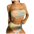 thumbnail image 4 of DOPI Women Tie-dye Print Sexy Push-Up Padded Bra Beach Bikini Set Swimsuit Beachwear, 4 of 6