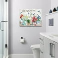 thumbnail image 5 of Farmhouse Floral Bathroom Wall Art Rustic Flowers Botanical Hummingbird Pictures Wall Decor Country God Says You Are Canvas Prints Artwork Painting Home Decoration for Kitchen Bedroom Framed 12"x16", 5 of 6