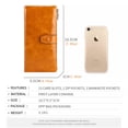 thumbnail image 2 of TAZAG high-quality oil wax leather long women's wallet multi-card slot genuine leather clutch bag multi-functional zipper coin purse, 2 of 10