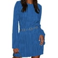 thumbnail image 2 of ZAXARRA Nouvelle Robe de Soirée de Style Élégant Robe à Manches Longues Col Rond Arrière Coupe A-Ligne Mini Robe de Soirée, 2 of 6