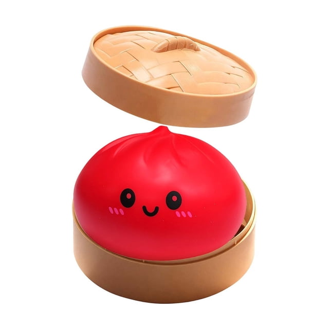 Big Slow Rebound Dumpling Squishy Toys Mystery Pack, Soft Steamer Included Squishies, Anxiety Relief Sensory Fidget Toys for Daily Use