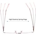 thumbnail image 4 of GFDYREE Half Reading Glasses Half Rim Metal Frame Glasses Spring Hinge Readers for Men and Women, 4 of 7