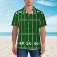 thumbnail image 2 of Fotbe American Football Field1 Camisa Hawaiana para Hombre Unisex – Camisa Casual de Verano con Botones de Manga Corta de Algodón y Lino,Small, 2 of 7