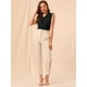 thumbnail image 3 of Blusa vintage Allegra K sin mangas con volantes Negro XS, 3 of 6