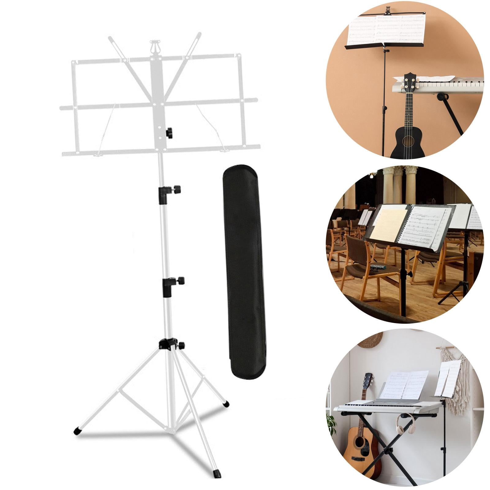 LeeQinersw Music Sheet Stand Anti Slip Height Adjustable for Performance Band Classroom White