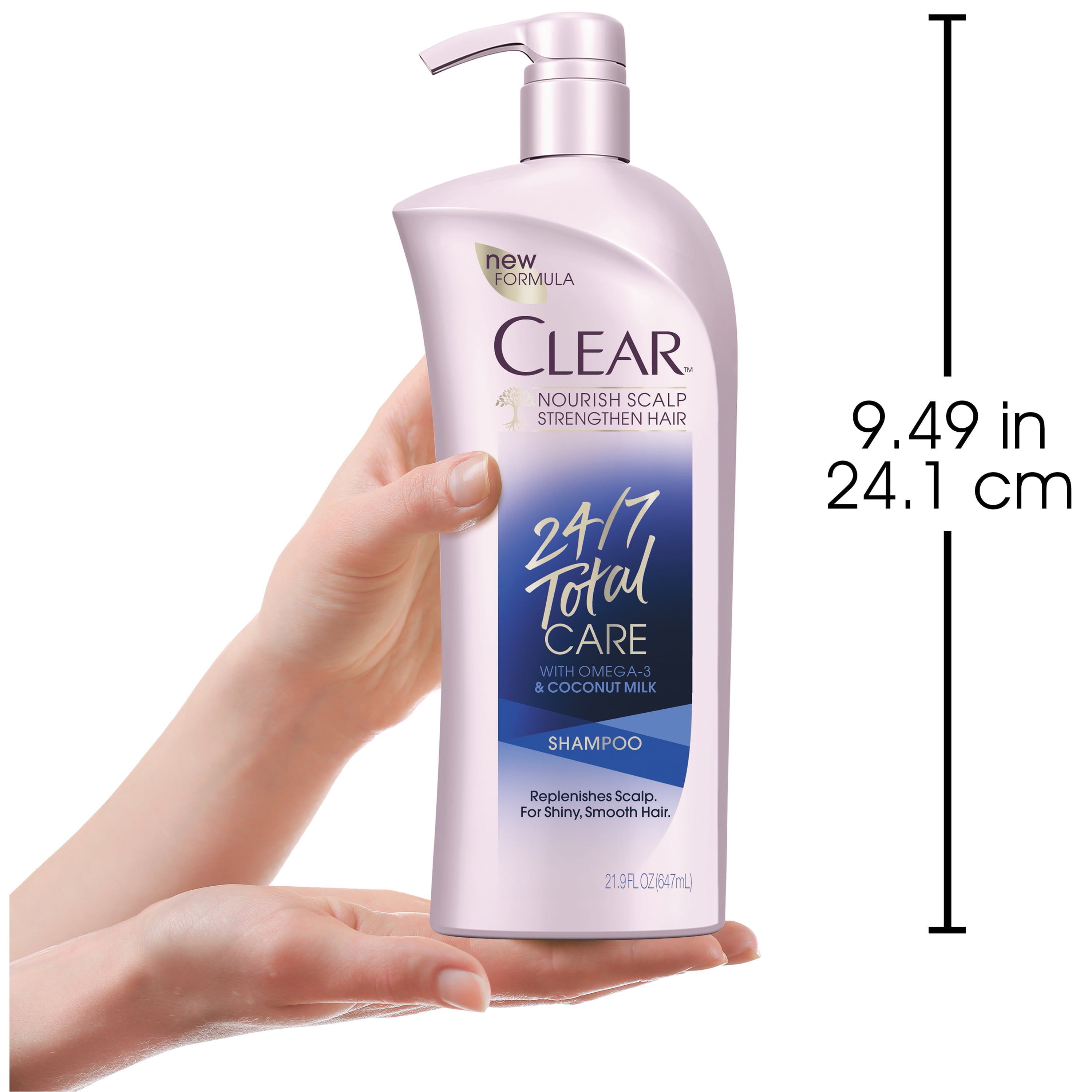Clear 24 7 Total Care Shampoo With Pump 21 9 Oz Walmart Com