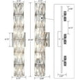 thumbnail image 5 of Modern Crystal Wall Sconce 6-Light Chrome Bathroom Wall Light Fixture, 5 of 6