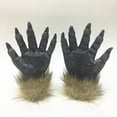 thumbnail image 5 of Máscara de lobo feroz con guantes de garras, perfecta para carnaval, Halloween y carnaval, disfraz para adultos, látex, unisex, talla única, 5 of 5