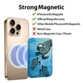 thumbnail image 3 of WIRESTER Leather Magnetic Card Holder Wallet for MagSafe, Cute Stick-On Phone Accessory Compatible with iPhone 17/16/15/14/13/12 Series – Ocean Sea Turtles, 3 of 6