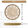 thumbnail image 2 of Wood Tray Jewelry Plate Flat Round with Flower Flower 300mm DIY, 2 of 7