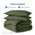 thumbnail image 3 of Bare Home Luxury Duvet Cover and Sham Set - Premium 1800 Collection - Ultra-Soft - California King, Cypress, 3-Pieces, 3 of 10