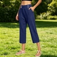 thumbnail image 5 of Only Moment Crz Yoga High Waisted Work Travel Pants with Pockets Stretchy Business Casual Slacks Navy,XL, 5 of 9
