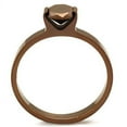 thumbnail image 3 of TK2593 - IP Coffee light Stainless Steel Ring with AAA Grade CZ in Light Coffee, 3 of 4