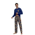 thumbnail image 7 of GIRUNS Men's Pajama Set Comfy Sleepwear 2 Piece Pjs Long Sleeve Crewneck Shirts and Bottoms Soft Sleep Sets Navy Blue Chocolate XL, 7 of 7