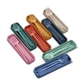 thumbnail image 1 of Juego de utensilios portátiles de 8 colores con estuche, juego de cubiertos de viaje reutilizables, juego de vajilla con cuchara, tenedor, cuchillo y palillos, 1 of 8