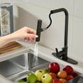 thumbnail image 5 of DTIG Kitchen Faucet with Pull-Out Sprayer, Single-Handle Stainless Steel Design, Brushed Nickel Finish, Black, 5 of 9