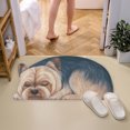thumbnail image 4 of PureCasa Cute Dog Polyester Shower Bath Rug for Home Bathroom Toilet, Non-Slip Household Water Absorbent Quick Drying Floor Mats for Entrance Bedroom, Modern Style Home Decor, 1PC, 16"x34", D, 4 of 8