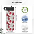 thumbnail image 4 of Sikiie Leaves And Anemone Flowers In Red Grey Print 18OZ Insulated Straw Cup, Portable Leak-proof Sports Water Bottle, Stainless Steel Water Cup Suitable for Home and Outdoor, 4 of 8
