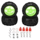 thumbnail image 1 of 4 unids 82mm delantero trasero caucho Neumáticos y 5 radios rueda Llantas set para wltoys 144001 1/14 RC off road Coche, 1 of 8