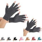 2 Pairs Arthritis Gloves, Compression Gloves for men and women (Small, Black)