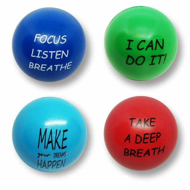 Stress Balls Ball with Motivational Quotes Hand Exercise Balls Fidget Toys for