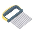 thumbnail image 4 of Wavy Crinkle Cutting Tool Vegetable Potato Cutter Stainless Steel Blade for Carrots Potato Fruit Yellow, 4 of 5