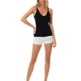 thumbnail image 3 of MixMatchy Women's Solid Sleeveless Rib Knit Scoop Neck Stretch Tank Top, 3 of 5