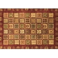 thumbnail image 1 of Ahgly Company Indoor Rectangle Abstract Brown Modern Area Rugs, 8' x 10', 1 of 4