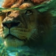 thumbnail image 6 of WYYP A Majestic Lion Round Tablecloth 100% Polyester Fiber Great for Home Kitchen/Parties/Holiday Dinner White, 6 of 8