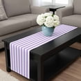 thumbnail image 4 of Purple Striped Table Runner 72 Inches Long, Modern Farmhouse Purple White Stripes Kitchen Coffee Dining Table Decoration for Home Party Birthday Wedding Home Decor 14x72 Inches, 4 of 8