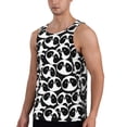 thumbnail image 2 of Gukieu Panda1 Print Men's Quick Dry Fitness Vest, Round Neck Sleeveless Fitness Bodybuilding Top-Large, 2 of 7