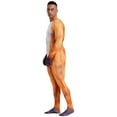 thumbnail image 6 of YONGHS Men's Zentai Werewolf Bodysuit Animal Print Cosplay Catsuit Spandex Full Body Jumpsuit with Tails Type A S, 6 of 7