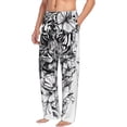 thumbnail image 6 of Salouo Tiger Butterfly Floral Art Print Pajama Pants for Men, Lounge Pants Elastic Waistband Casual Men's sleepwear Loungewear Sleep Pajama Pant -Small, 6 of 7
