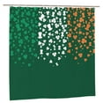 thumbnail image 2 of JOOCAR Irish St.Patrick's Day Shower Curtain Clover Green White Orange Design Leprechaun Hat Shamrock Bathroom Curtain with Hooks 72x72 inch Waterproof Polyester Fabric Bathroom Decorations, 2 of 7