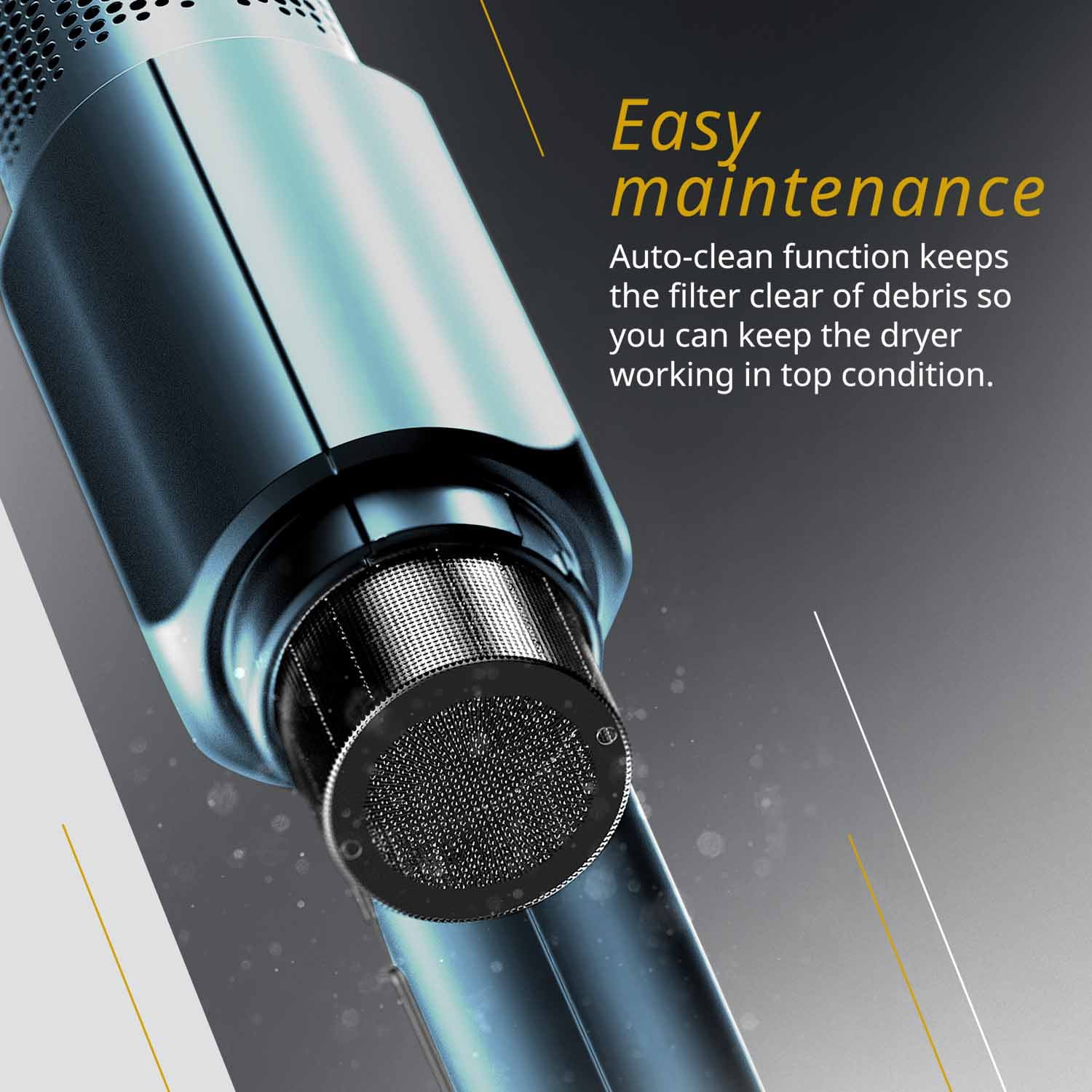 Wahl Professional Cool Blue Vanquish Hair Dryer with Digital Motor, LED Display, Ionic Technology, and SmoothTone™ Sound Reduction