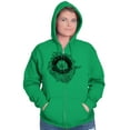 thumbnail image 5 of Whale Compass Free Spirit Animal Zip Hoodie Sweatshirt Women Brisco Brands 2X, 5 of 6