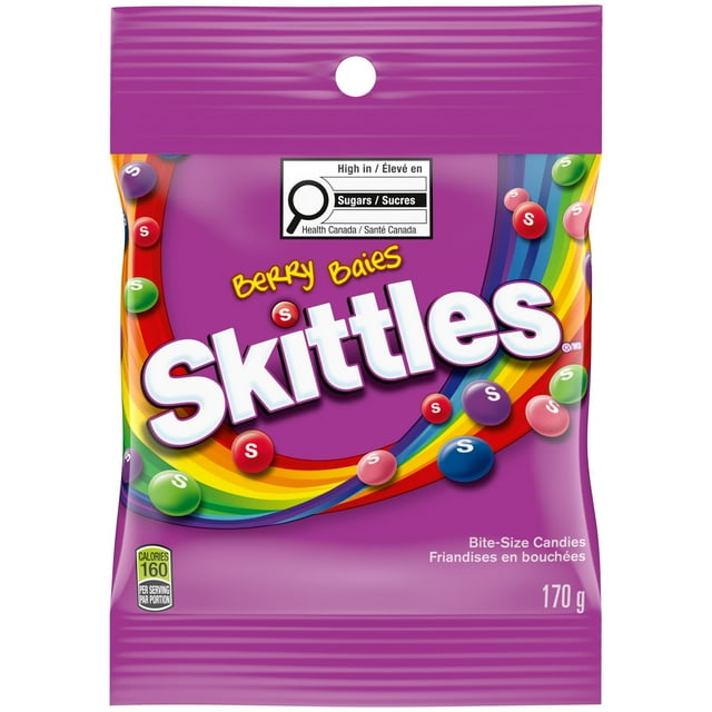 SKITTLES, Wild Berry Chewy Candy, Bag, 170g