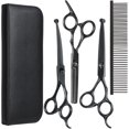 thumbnail image 1 of Dog Grooming Scissors with Round Tips Heavy Duty Titanium Pet Grooming Trimmer Kit Professional Thinning Shears Straight Scissors with Comb for Dogs and Cats (Set of ), 1 of 7