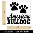 thumbnail image 2 of American Bulldog Dog Paw Prints Fun Text Self-Inking Rubber Stamp Ink Stamper - Purple Ink - Small 1 Inch, 2 of 7