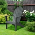 thumbnail image 4 of GVN Folding Chair, Patio Chair, Acacia Wood Outdoor Adirondack Chair with Ergonomic Design-Gray, 4 of 13
