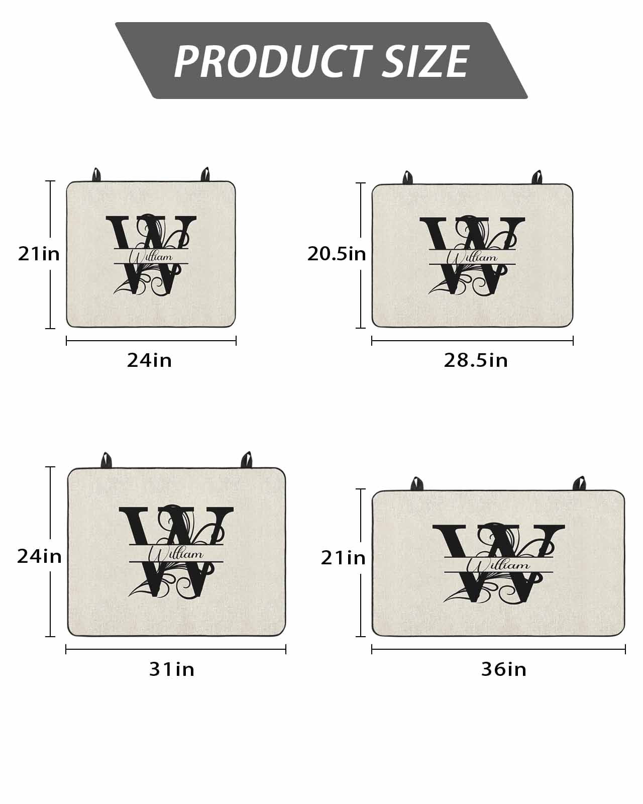 Stove Top Covers for Electric Stove, Letter W Glass Stovetop Cover Protector, Monogram Words Induction Cooktop Protector Oven Mat for Kitchen Countertop 24"x21"