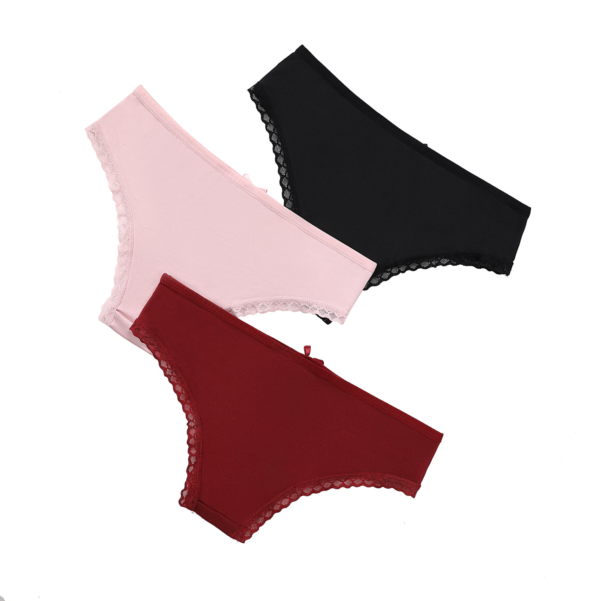 SHAPERX Mid Waist Design Solid Cotton Hipster Panty for Girls Women  Innerwear Underwear Briefs Paak of 4 Plus Size Assorted Colour