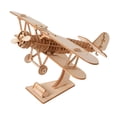 thumbnail image 3 of KLKCMS 3D Wooden Puzzle Biplane Model Cute Handmade for Office Living Room Children, 3 of 9