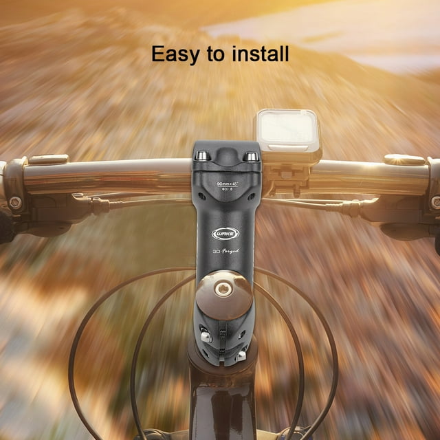 Postes de Manubrio Bicicleta MTB Ciclismo Tallo Bike Handlebar Stem Riser 45 Degree Ajustable Aleación Aluimio 31.8 90MM Bicicleta BikeTube Stem Mountain Bicicleta Road Bicicleta Riser Extender Ecomeon no